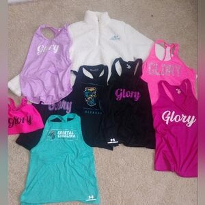 Assorted Cheerleading Tops And Jacket Bundle